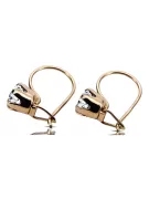 Oro rosa antiguo original de 14k Circón Pendientes Joyería vintage vec056r